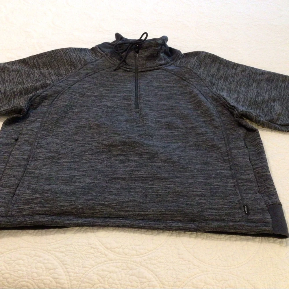 Athleta Polartec Powerstretch Quarter-zip Sweatshirt, charcoal, XL - Picture 4 of 11